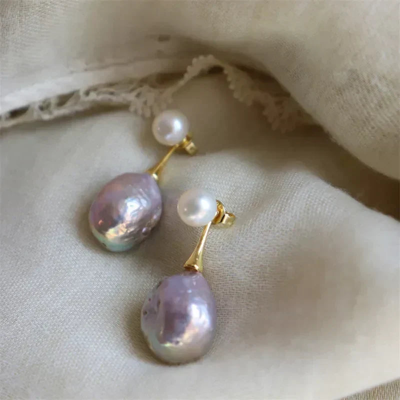 Pendientes Perla Lila Exclusivos | Oro
