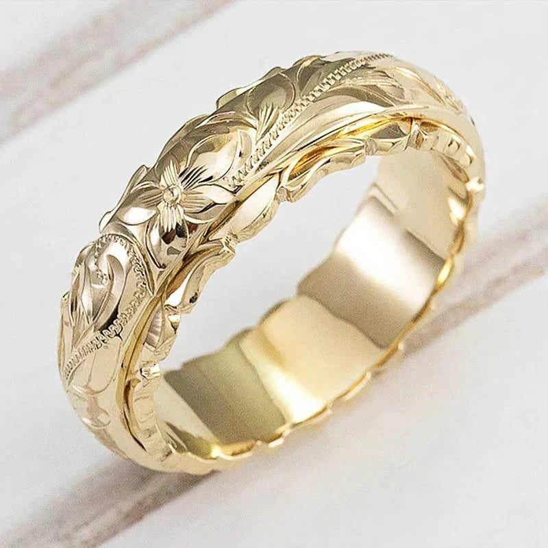 Anillo de Flores de Oro Antiguo - Oro