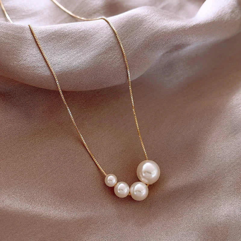 Collar de Perlas Elegido | Oro