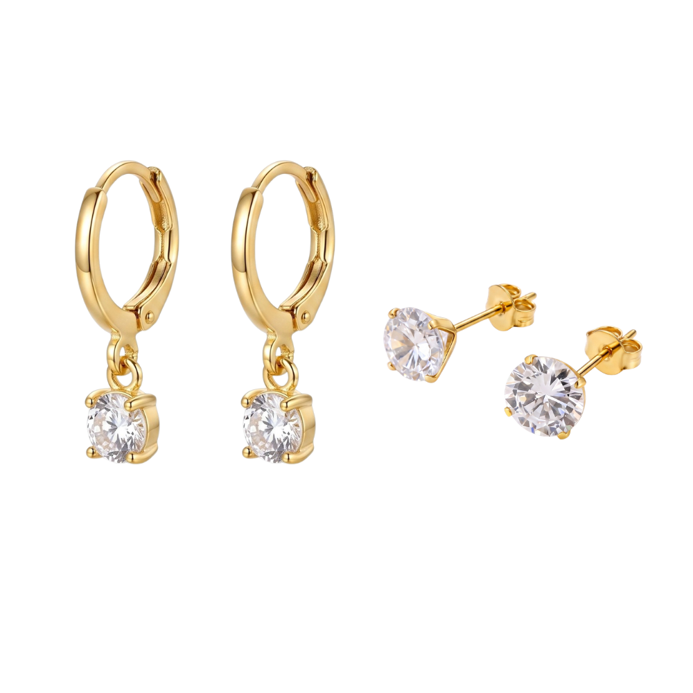 Pendientes de Piedra Månetårer | Oro