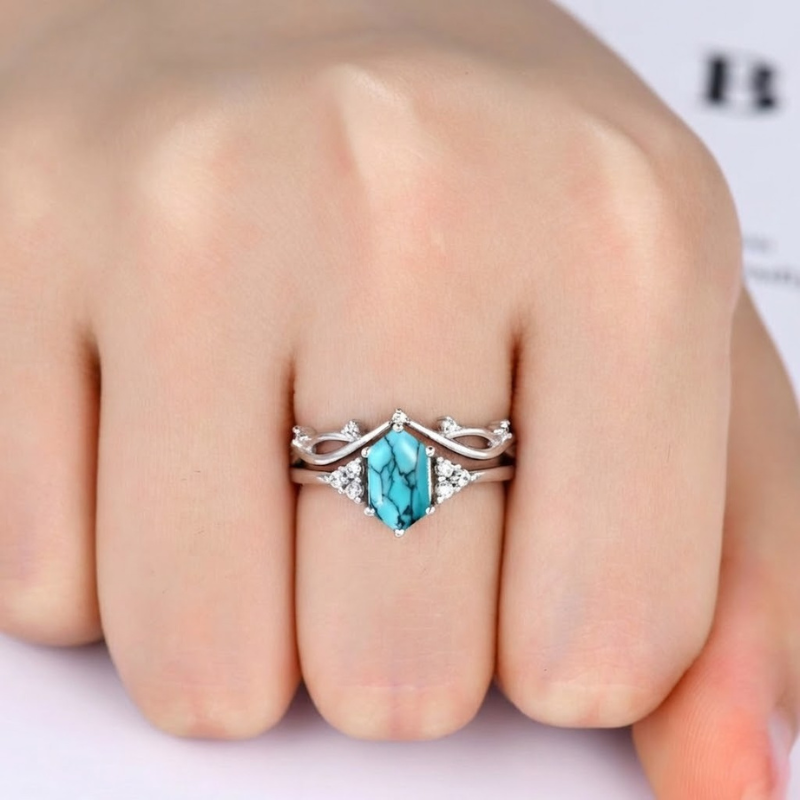 Anillo Elarin Sea Crest | Oro Blanco