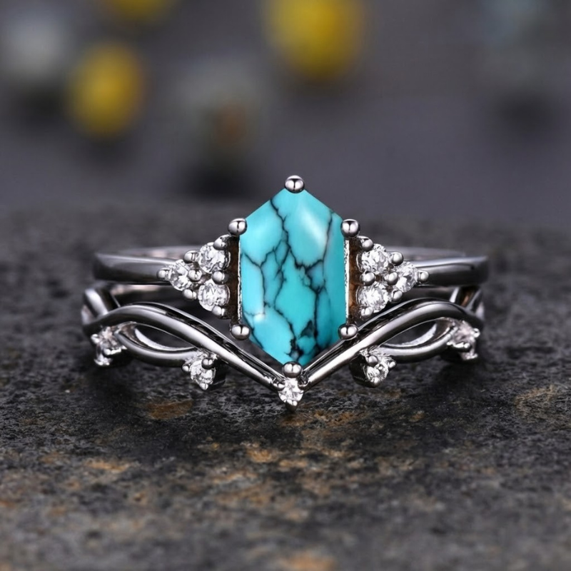 Anillo Elarin Sea Crest | Oro Blanco
